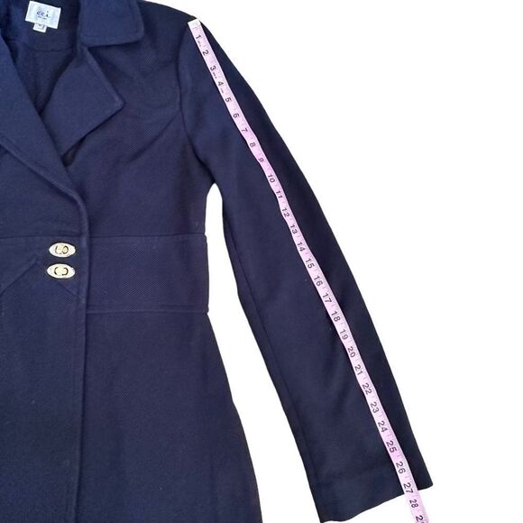 ECI ~ Womens Black Overcoat ~ turn lock closure ~ size XL - Picture 14 of 14